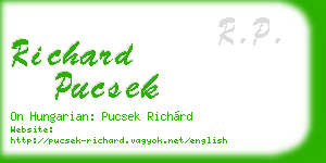 richard pucsek business card